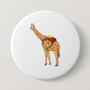 Giraffe Backpack 7.5 Cm Round Badge
