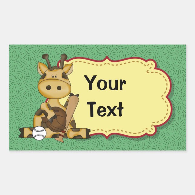 Giraffe Baseball Sticker (Front)