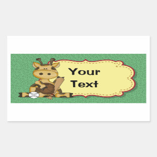 Giraffe Baseball Sticker