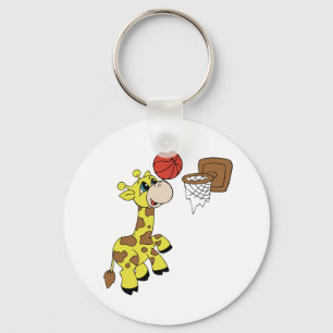 Giraffe Basketball Keychain