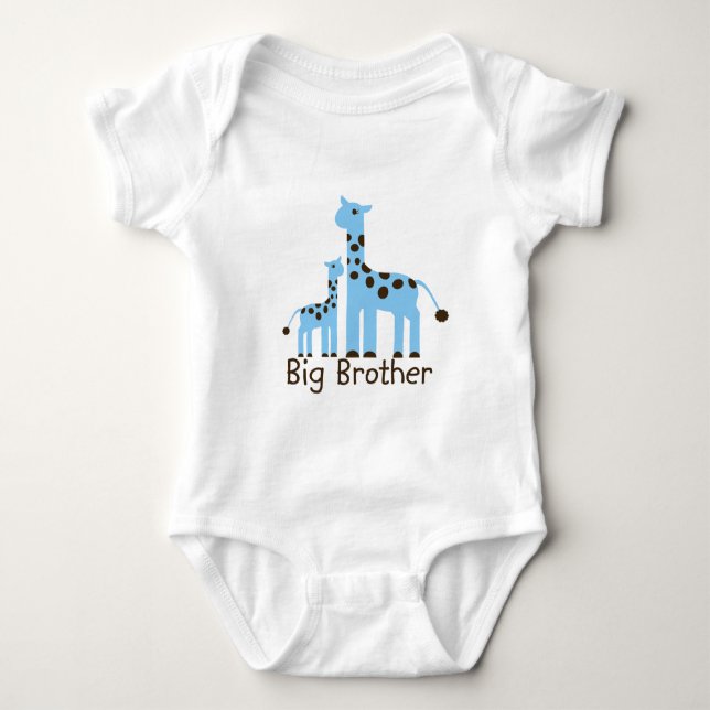Giraffe Big Brother Baby Bodysuit (Front)