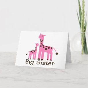 Giraffe Big Sister Card