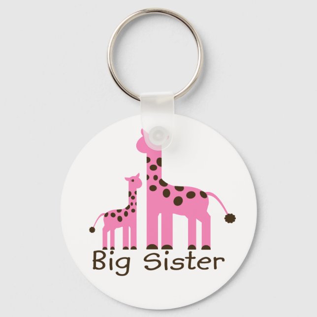 Giraffe Big Sister Key Ring (Front)