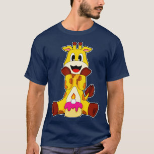 Giraffe Birthday Cake T-Shirt