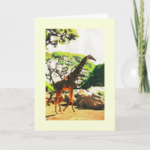 Giraffe Birthday Card