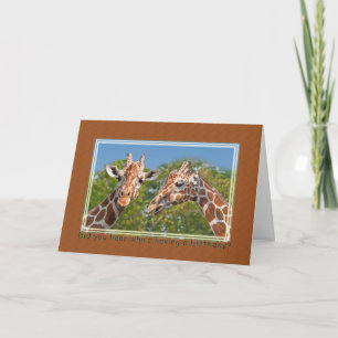 Giraffe Birthday Card