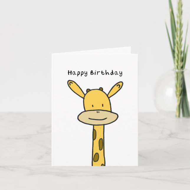 Giraffe Birthday Card (Front)