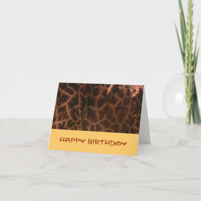 Giraffe Birthday Card (Front)