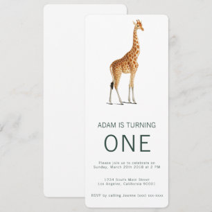 Giraffe  Birthday Invitation