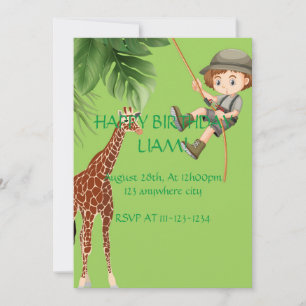 GIRAFFE BIRTHDAY INVITATION