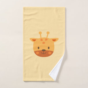 Giraffe Birthday Kids Art Hand Towel