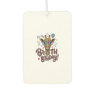 Giraffe Birthday Vintage Engraving Party Shirt_1 Car Air Freshener