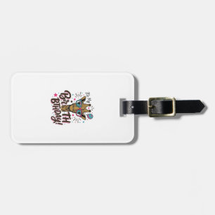 Giraffe Birthday Vintage Engraving Party Shirt_1 Luggage Tag