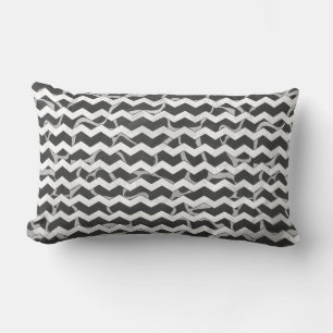 Giraffe Black and Grey Chevron Pattern Lumbar Cushion