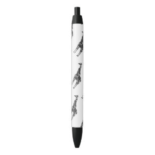 Giraffe Black and Grey Silhoutte Ink Pen