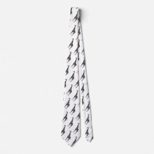 Giraffe Black and Grey Silhoutte Tie