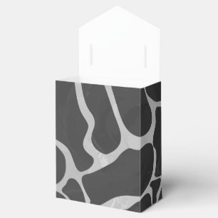 Giraffe Black and Light Grey Print Favour Box
