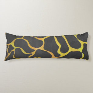 Giraffe Black and Yellow Print Body Cushion