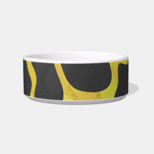 Giraffe Black and Yellow Print Bowl