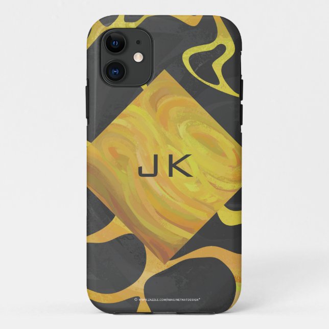 Giraffe Black and Yellow Print Case-Mate iPhone Case (Back)