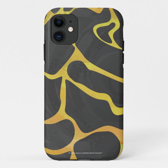 Giraffe Black and Yellow Print Case-Mate iPhone Case (Back)