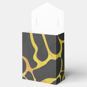 Giraffe Black and Yellow Print Favour Box