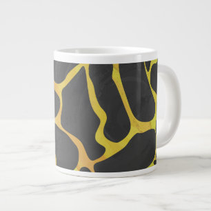 Giraffe Black and Yellow Print Large Coffee Mug