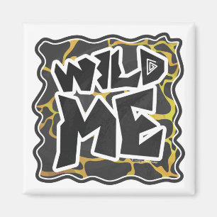 Giraffe Black and Yellow Print Magnet