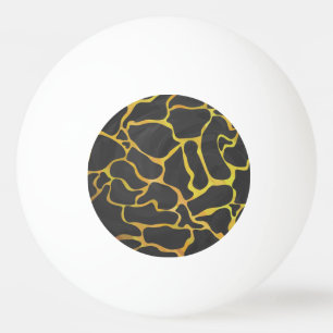 Giraffe Black and Yellow Print Ping Pong Ball