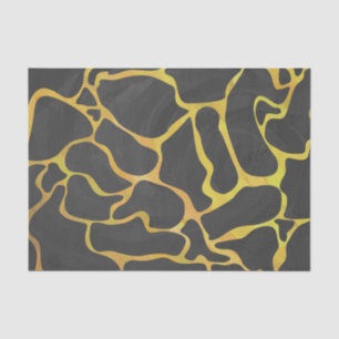 Giraffe Black and Yellow Print Tissue Paper