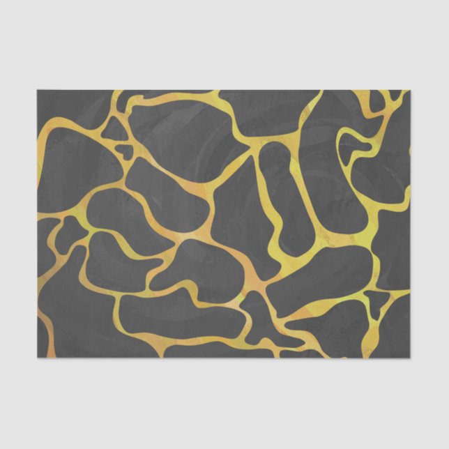 Giraffe Black and Yellow Print Tissue Paper (Front)