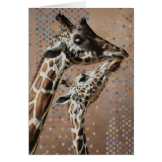 Giraffe Blank Card by Andrew Denman