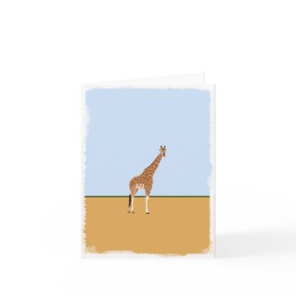 Giraffe blank greeting card
