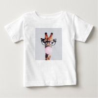 Giraffe Blowing Bubble gum Kid's T-Shirt