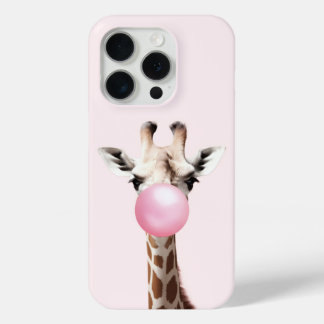 Giraffe Blowing Pink Bubble Gum Phone Case