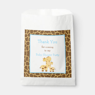 Giraffe Blue Boy Baby Shower Party Favour Bags