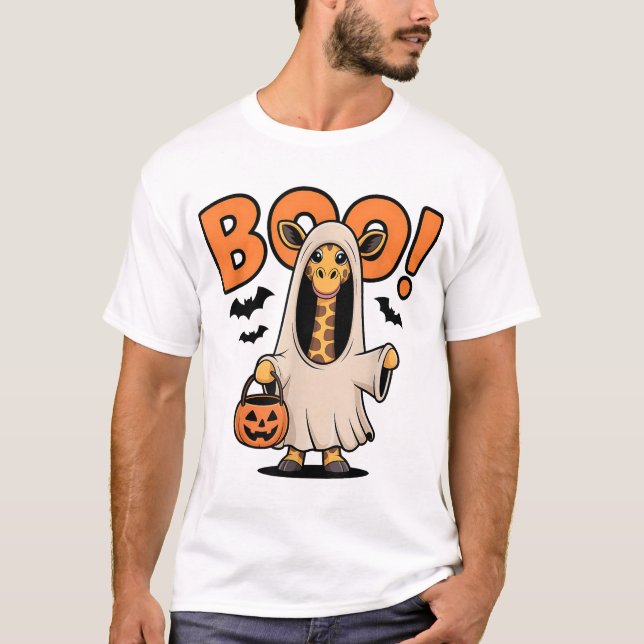 Giraffe Boo Halloween Costume Men Women Kids T-Shirt (Front)