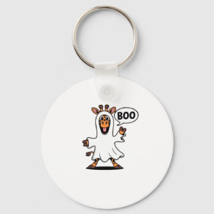 Giraffe Boo Halloween Oversized T-Shirt Key Ring