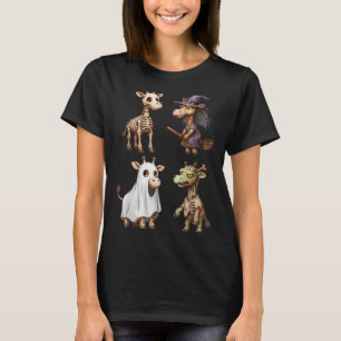 Giraffe Boo Zombie Witch Halloween Costume Women  T-Shirt