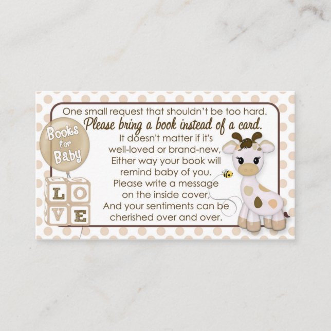 Giraffe Book Requests #2 Instead of a Card 100pk (Front)