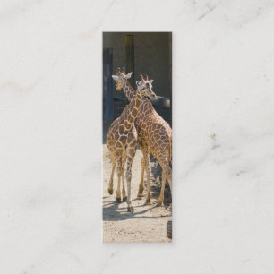 giraffe bookmark mini business card