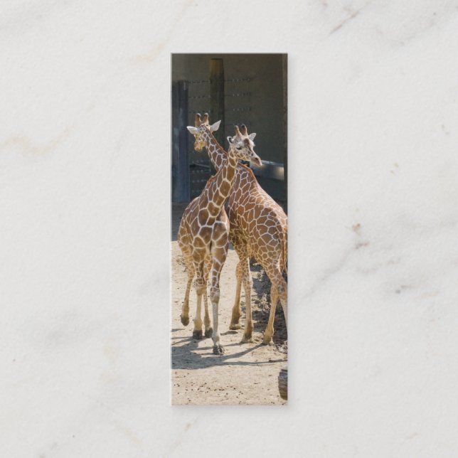 giraffe bookmark mini business card (Front)