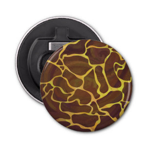 Giraffe Brown and Yellow Print Bottle Opener