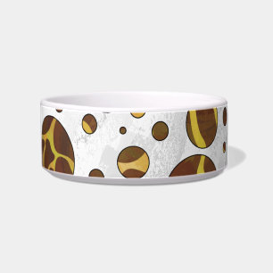 Giraffe Brown and Yellow Print Bowl