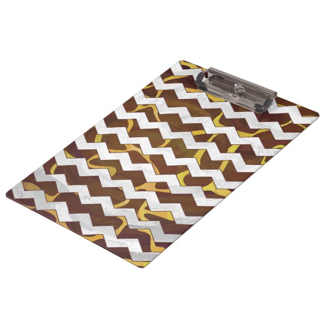 Giraffe Brown and Yellow Print Clipboard (Angled)