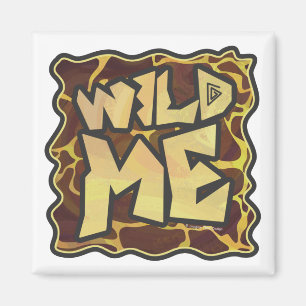 Giraffe Brown and Yellow Print Magnet