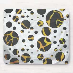 Giraffe Brown and Yellow Print Mouse Mat