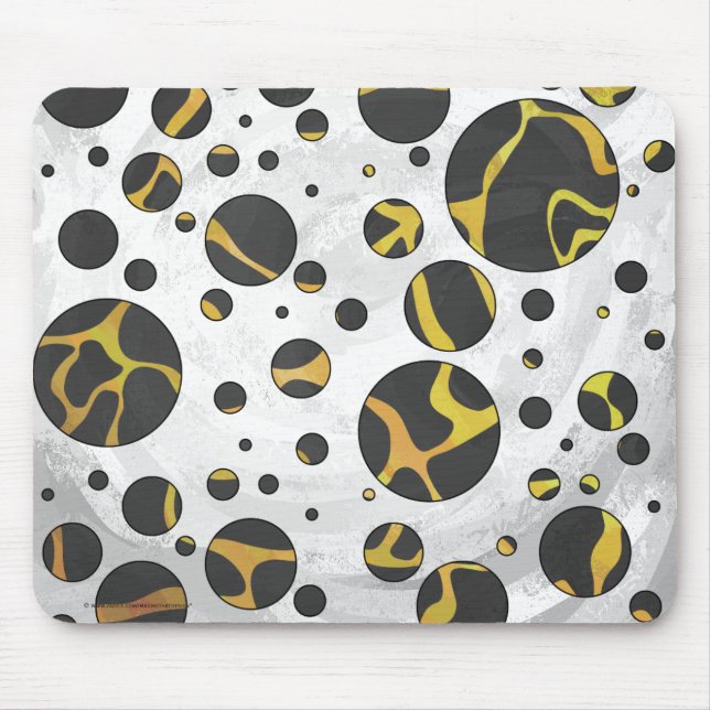 Giraffe Brown and Yellow Print Mouse Mat (Front)