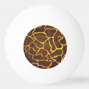 Giraffe Brown and Yellow Print Ping Pong Ball