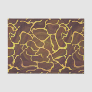 Giraffe Brown and Yellow Print Tissue Paper